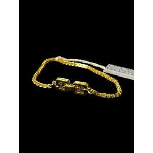 Givenchy GG Gold Plated Chain Bracelet 7.5 in New with Tag COA